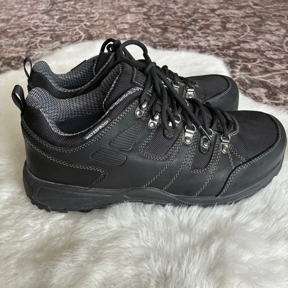 Drew Canyon Men's Waterproof Boots Black Leather Hiking Shoes 13 6E 40737-14
